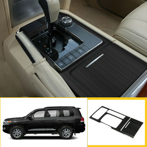 FOR Toyota Land Cruiser LC200 Black Titanium Central Console Gear Shift Panel Frame Trim Car Accessories Stainless Steel ► Photo 1/3