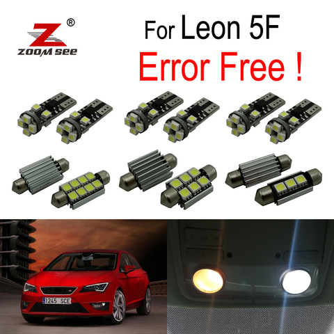 13pc X 100% Canbus Error Free LED interior reading dome lights bulb kit for Seat for Leon MK3 5F 5F1 5F5 5F8 (2013-2022) ► Photo 1/6