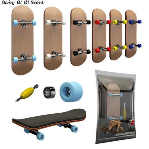 1Set Finger SkateBoard Wooden Fingerboard Toy Professional Stents Fingers Skate Set Novelty Children Christmas Gift ► Photo 1/6