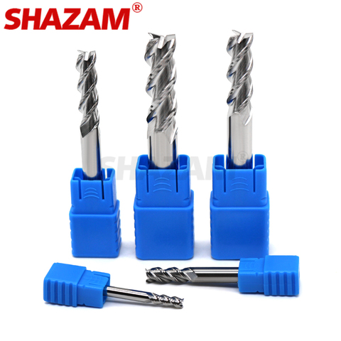 Milling Cutter Alloy Coating Tungsten Steel Tool By Aluminum HRC50 Cnc Maching 3 Blade Endmills Top SHAZAM Wood Milling Cutter ► Photo 1/5