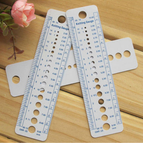 Ruler UK US Canada Sizes Knitting Accessories Needle Gauge Inch Sewing Ruler Tool CM 2-10mm Size Measure Sewing Tools G ► Photo 1/4