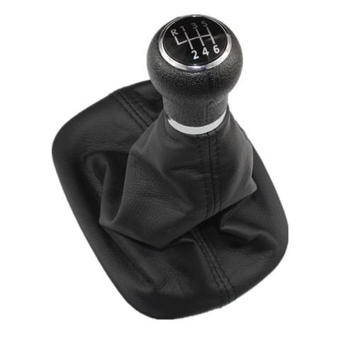 For VW Passat B5 1997 1998 1999 2000 2001 2002 2003 2004 2005 Car-tyling  6 Speed Gear Stick Shift Knob With Leather Boot ► Photo 1/6