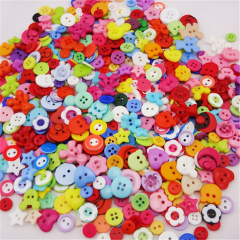 100PCS High Quality mix Assort Plastic Sewing Buttons, For Scrapbooking Sewing Craft Sewing Accessories Appliques PH98 ► Photo 1/1