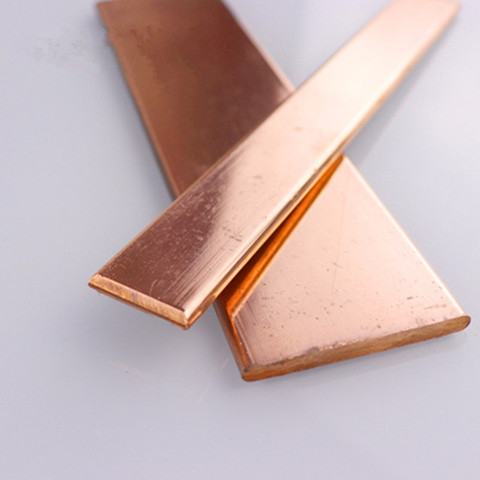 8x20x200mm High Quality Red Copper Shaft Square Flat Bar Model Maker DIY Material All Sizes In Stock Free Shipping ► Photo 1/5