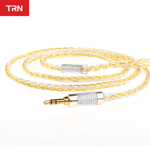 TRN 8 Core TC Silver Plated Cable HIFI Earphone MMCX/2Pin Connector Use For TRN  v90 V10/V20/V60 V30 V80 IM1 IM2 X6 VX ► Photo 1/6