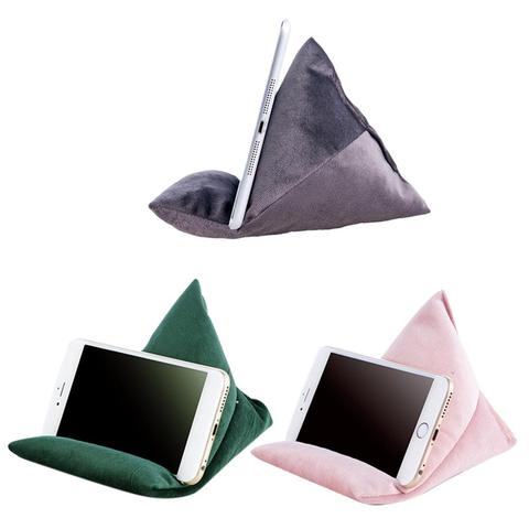 Tablet Pillow Phone Stand Holder Bed Floor Desk Sofa Couch Reading Multi-angle Soft Velvet Pillow ► Photo 1/6