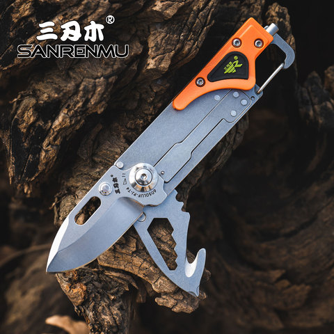 SANRENMU 6050 Pocket Folding Knife Outdoor Camping Hunting EDC Mini Sharp Multi-Functional For Defense Of Military Industry Tool ► Photo 1/6