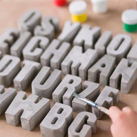 Alphabet Decorative Concrete Molds Silicone Plaster Mold 3D Capital English Letters Cement Mold ► Photo 1/6