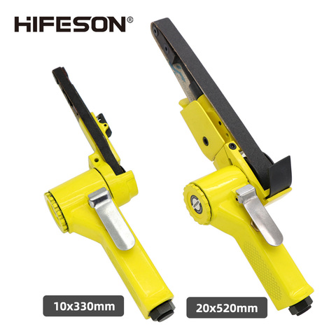 HIFESON Powerful Industrial Air Belt Sander Sanding Tool Pneumatic Polishing Tool Air Angle Grinding Machine 10*330mm/20*520mm ► Photo 1/6