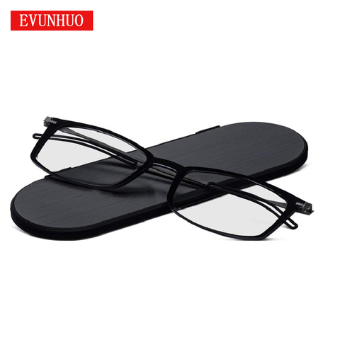 EVUNHUO Ultra Thin Reading Glasses Portable Glasses, TR90 Lightweight Computer Readers  Women Men ► Photo 1/6