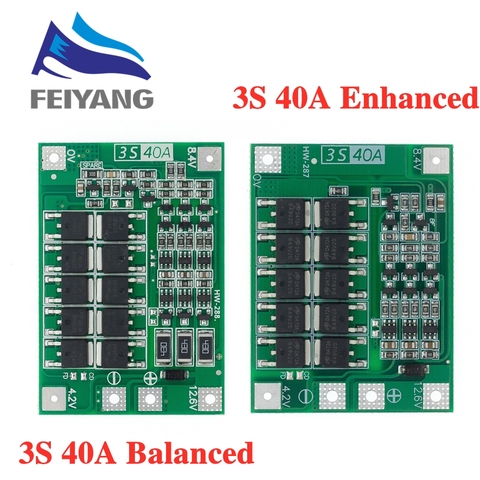 3S 40A Li-ion Lithium Battery Charger Lipo Cell Module PCB BMS Protection Board For Drill Motor 12.6V with Balance ► Photo 1/6