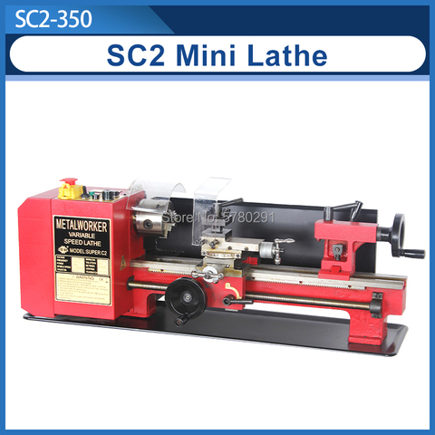 7x14 inch precision metal lathe SIEG 500W motor+SC2-350mm variable speed mini lathe micro wood lathe ► Photo 1/6