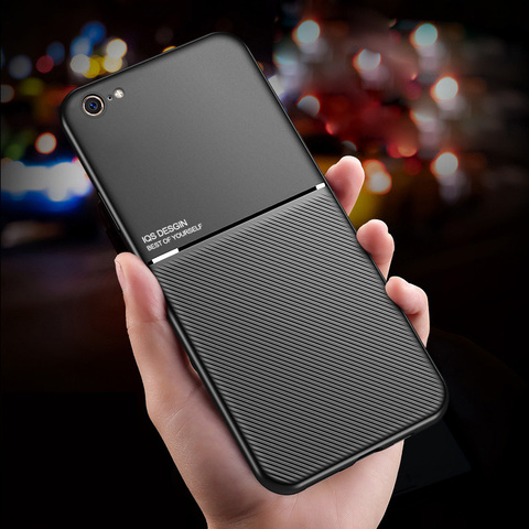 For iPhone SE 2022 Carbon Fiber Magnetic Car Shockproof Soft Cover Built-in Magnet Plate Case For Apple iPhone SE SE2 2nd 2022 ► Photo 1/6