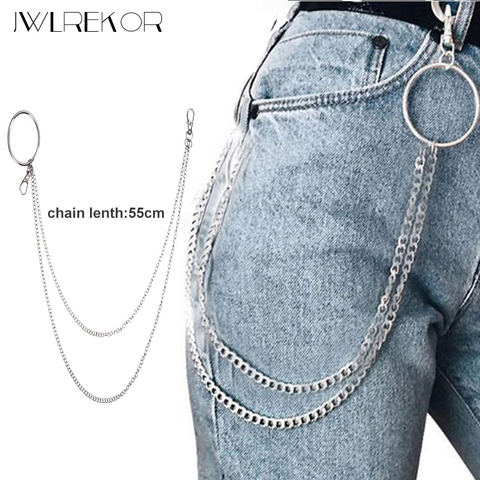 3 Pieces Jeans Chains Wallet Chain Pants Chain, Silver Pocket Chain Hip Hop  Rock