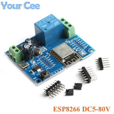 ESP8266 Wireless WIFI Relay Controller Module Single-channel Relay Module ESP 12F Development Board for IOT Smart Home DC5V-80V ► Photo 1/5