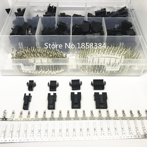 520Pcs/set 2.5mm Pitch 2 3 4 5 Pin JST SM  Male & Female Plug Housing Pin Header Crimp Terminals Connector Kit ► Photo 1/6