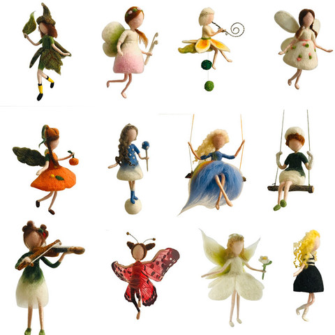 Fashion Custom Little Fairy Wool Felt Craft DIY Non Finished Poked Set Handcraft Kit for Needle Material With Videos ► Photo 1/6