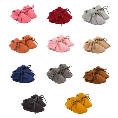 Newborn PU Suede Leather Shoes Baby Baby Moccasins Fringe Soft Soled Non-slip Crib Shoes Baby Casual Shoes First Walkers ► Photo 1/1