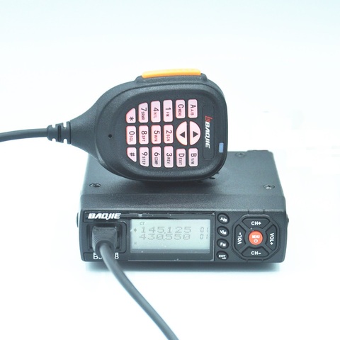 Mini mobile Two way radio BAOJIE BJ-218 UHF/VHF 136-174/400-470MHZ 25W high power for Transportation Racing Walkie Talkie ► Photo 1/6