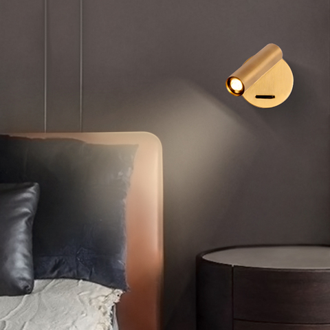 Zerouno Wall Mounted Bedside Reading Lamp Led Light Indoor Hotel Guest Room Bed Headboard Book Read With Switch Alitools - Wall Mounted Lamps For Bedroom Reading