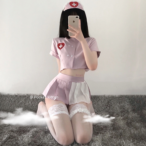 Porno Sexy Lingerie Chiffon Baby Doll Lenceria Sexi Erotic Lingerie Dress Cosplay Costumes Underwear Nurse Uniform Maid Outfit ► Photo 1/5