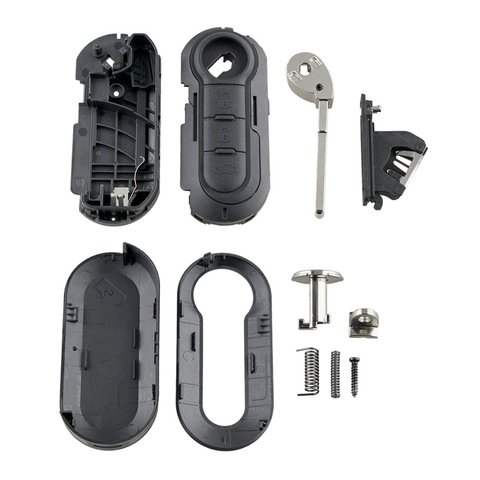 fits for FIAT GRANDE PUNTO 500 BRAVO DUCATO PANDA 3 Button KEY FOB REMOTE CASE 3-key key case Key protector ► Photo 1/6
