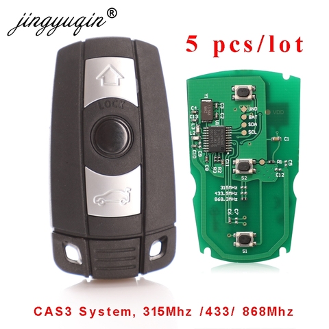 jingyuqin 5pcs/lot Remote Key for BMW CAS3 System 315MHz / 868Mhz FSK for X5 X6 Z4 1/3/5/7 Series Vehicle Smart Key Control ► Photo 1/5