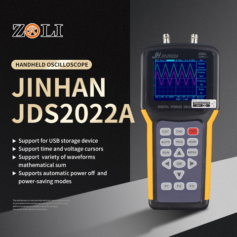 Handheld Oscilloscope 2 Channels 20MHz oscilloscope Bandwidth mini portable digital oscilloscope Jinhan  JDS2012A  JDS2022A ► Photo 1/6