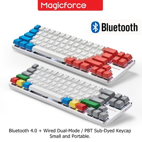 Magicforce Smart 2 Bluetooth 4.0 Wireless/USB Wired Dual-Mode 68 Key Mechanical Keyboard PBT Keycap Connect Multiple Devices ► Photo 1/6