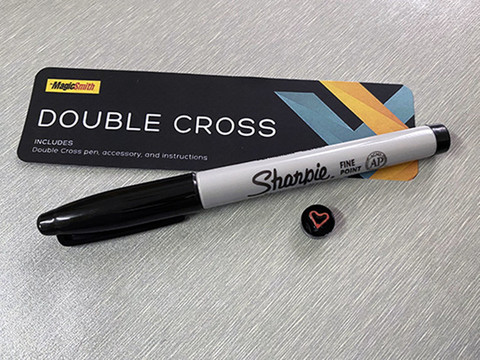 Double Cross by Mark Southworth (1 X Stamper + 1 Heart Stamper) Magic Tricks Magician Close Up Illusion Props X Transfer Magia ► Photo 1/4