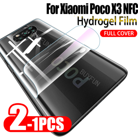 1-2PCS Hydrogel Film Back Cover Film For Xiaomi POCO X3 NFC Soft Battery Cover Film for Xiaomi pocophone X3 pocox3 HD Not Glass ► Photo 1/6