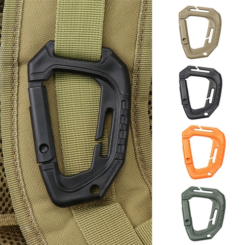 1Pcs Big D-type Plastic Steel Tactical Molle Quick Hook Hanging Buckle Clip Outdoor Camping Backpack Bag EDC Tool Accessories ► Photo 1/6