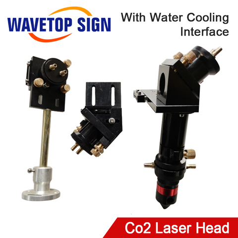 CO2 Laser Head Set with Water Cooling Interface Mirror 30x3mm Focus Lens 25x63.5mm for Water Cooling Laser Machine ► Photo 1/6