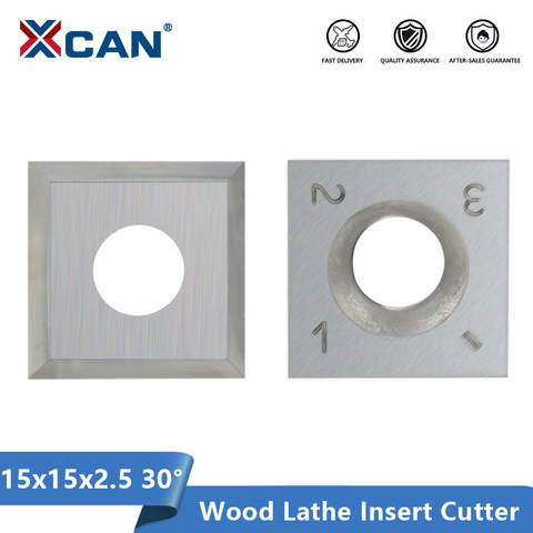 XCAN 15x15x2.5mm 30 Degree Carbide Inserts Cutter for Wood Lathe Turning Tool HT1913 ► Photo 1/6