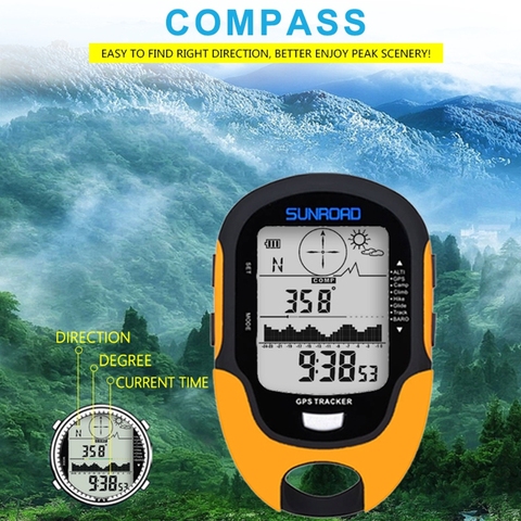 Digital GPS Tracker Altimeter Compass Barometer Air Pressure Altitude Data LCD Outdoor Thermometer Camping Hiking Climbing Tools ► Photo 1/6