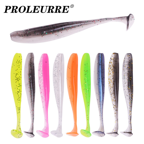 Proleurre Double Colors Silicone Easy Shiner Soft Fishing Lures Worm  Artificial Bait Bass Jig Wobblers Swimbaits  Bass Tackle ► Photo 1/6