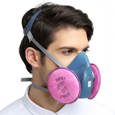 Painting Spraying Dust Gas shield Respirator Safety Work Filter Dust cover with fliter 7502 DropShip PM039 ► Photo 1/6