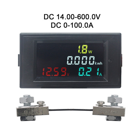 DC 14.00-600.0V 20A/50A/100A Voltmeter Ammeter Car Battery Tester Electronic Voltage Current Power Energy Meter Monitor ► Photo 1/6