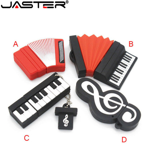 JASTER Mini cute accordion pendrive 4GB 8GB 16GB 32GB 64GB usb flash drive cool piano memory Stick music U disk ► Photo 1/6