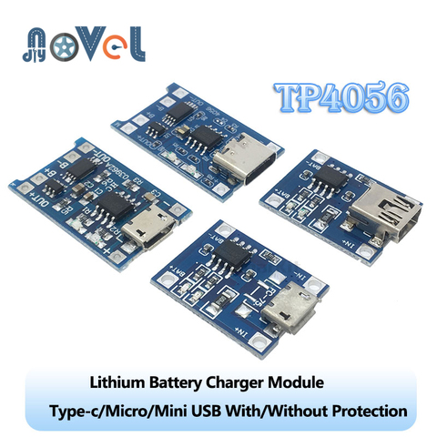 Type-c/Micro/Mini USB 5V 1A 18650 TP4056 Lithium Battery Charger Module Charging Board With Protection Dual Functions 1A Li-ion ► Photo 1/6