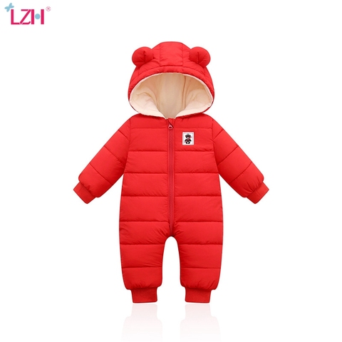 LZH Children Winter Overalls For Baby Snowsuit Infant Boys Girls Romper For Baby Warm Jumpsuit Newborn Clothes Christmas Costume ► Photo 1/6