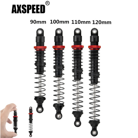 AXSPEED Oil Adjustable Alloy Metal Shock Absorbers 90mm 100mm 110mm 120mm for D90 Trx4 SCX10 Wraith 1/10 RC Car ► Photo 1/6