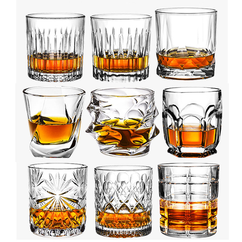 4PCS Fashion Whiskey Glasses, Scotch Whisky, Bourbon, Cocktails, RUM, Durable Whiskey Glasses ► Photo 1/6