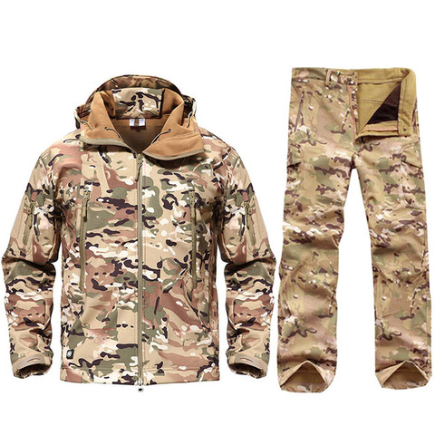 New Men Tactical Military Uniform Clothing Waterproof Army Combat Uniform Tactical Pants Men's Camouflage Hunt Clothes ► Photo 1/6