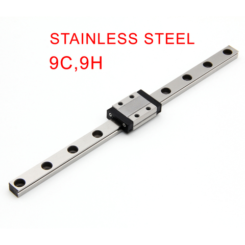 Stainless Steel Miniature Linear Guideway for MGN9C MGN9H Replacement 1pc Linear Guide + 1pc Carriage ► Photo 1/6