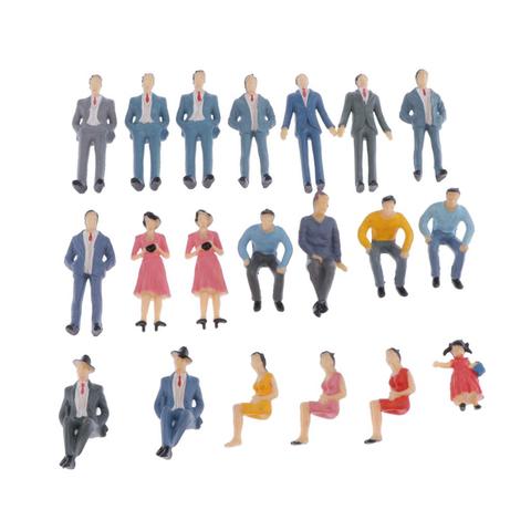 20pcs G Scale 1:30 Painted Model Passengers People Figures Train Diorama ► Photo 1/6