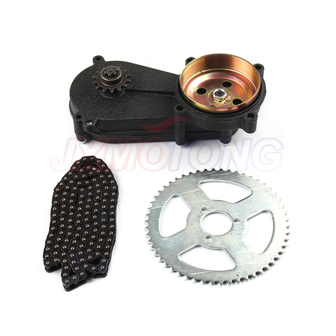 47cc 49cc pocket bike liya front gearbox transmission gear box mini moto atv with t8f chain and Chain plate 2 stroke engine part ► Photo 1/6