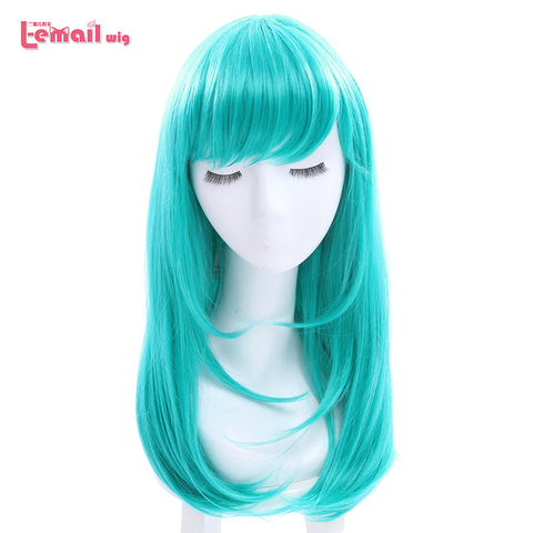 L-email wig Women Long Straight Cosplay Wigs 10 Colors Black Pink Green Wig Heat Resistant Synthetic Hair Cosplay Wig Halloween ► Photo 1/6