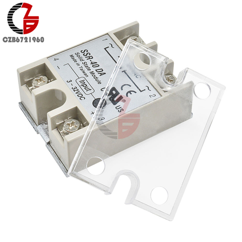 Safety Cover Case for Single Phase Solid State Relay SSR Clear Plastic Cover ► Photo 1/6