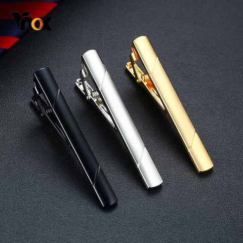 Vnox Mens Classic Tie Clips Black and Gold Tone Gifts for Him Jewelry Accessory ► Photo 1/6